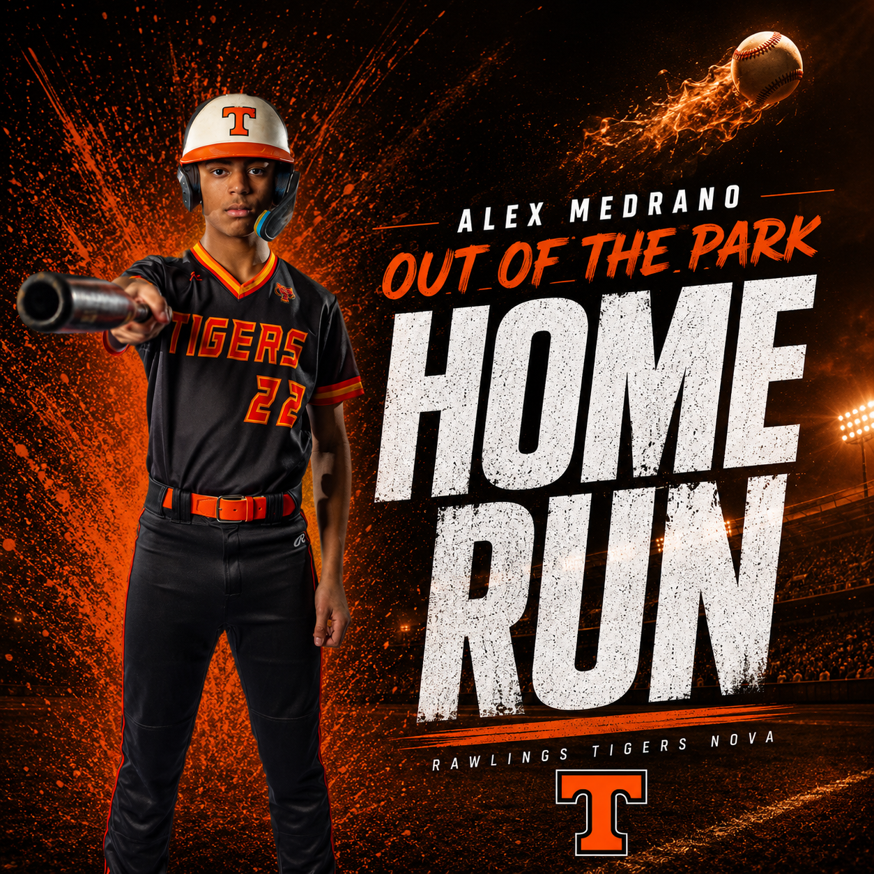 Alex Medrano blast a 325ft+ home run