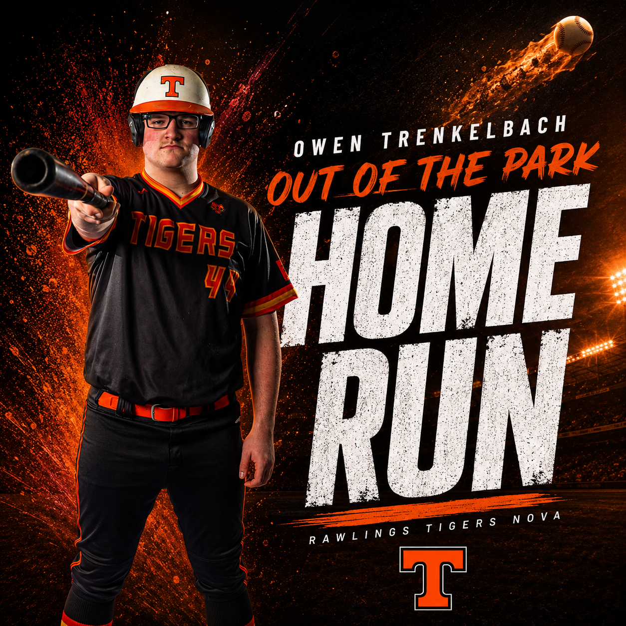 Owen Trenkelbach blast a 340ft+ home run
