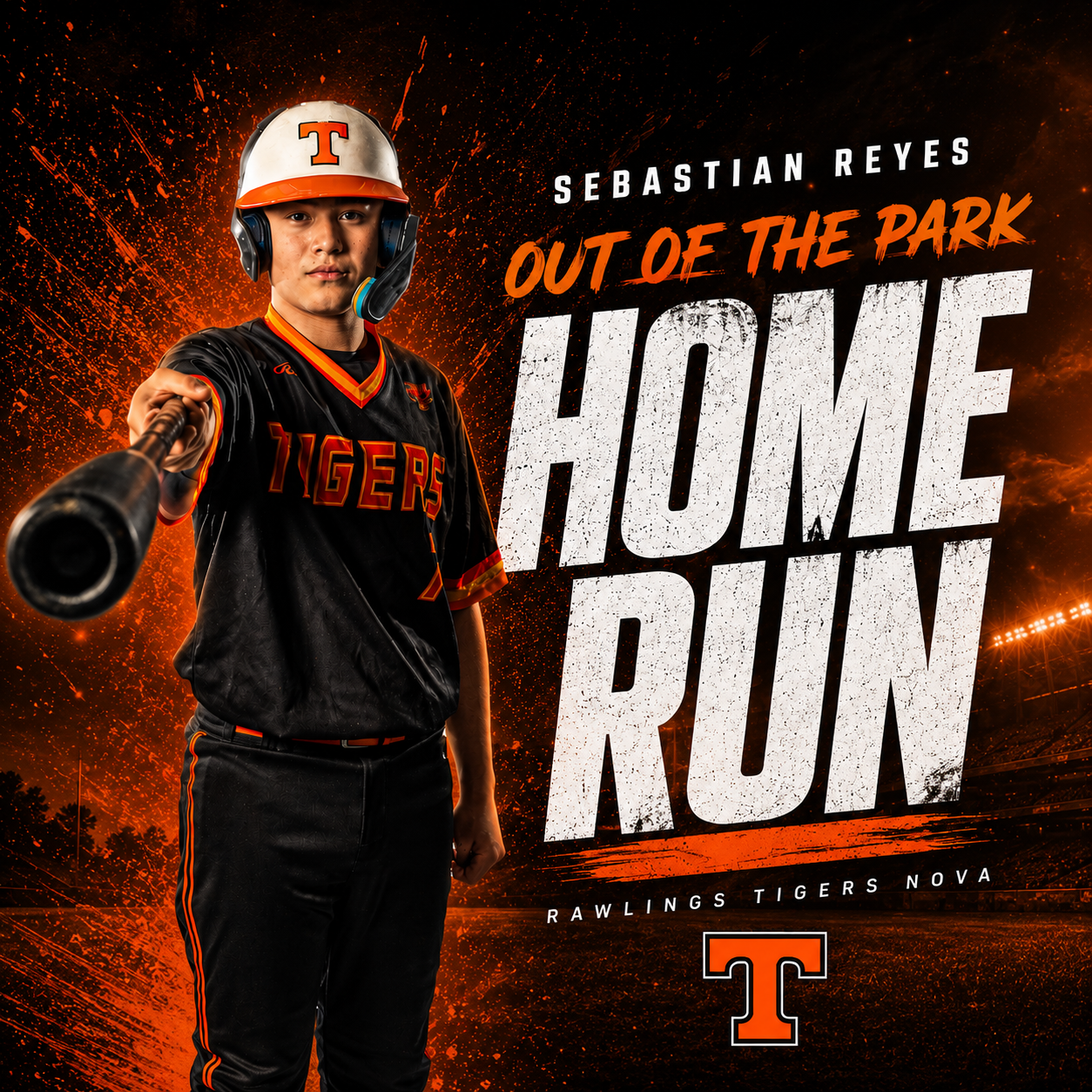 Sebastian Reyes blast a 345ft+ home run